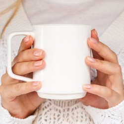 Mug blanc micro-ondable